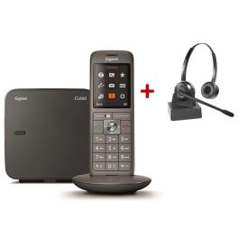 Wantek Casque de téléphone sans Fil avec Micro antibruit Fiche Jack de 2,5  mm pour téléphone Fixe Gigaset C430 C610 S850 Panasonic Cisco DECT
