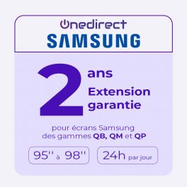 Extension garantie 2 ans pour écrans Samsung 95-98" gammes QB, QM et QP