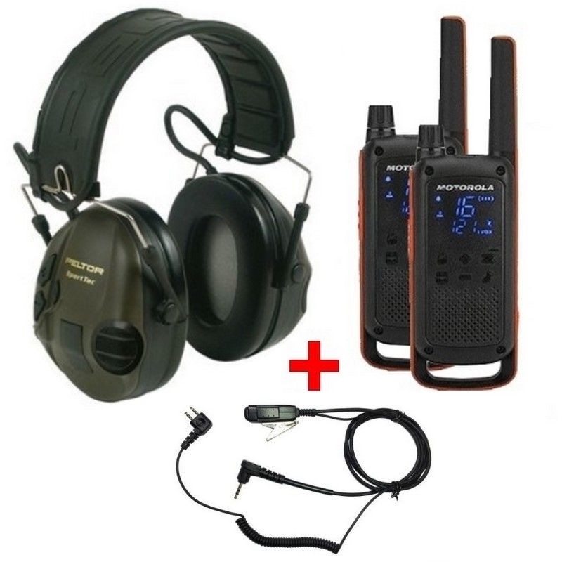 Casque Anti-Bruit - protection auditive Peltor Sport Tac Vert/orange